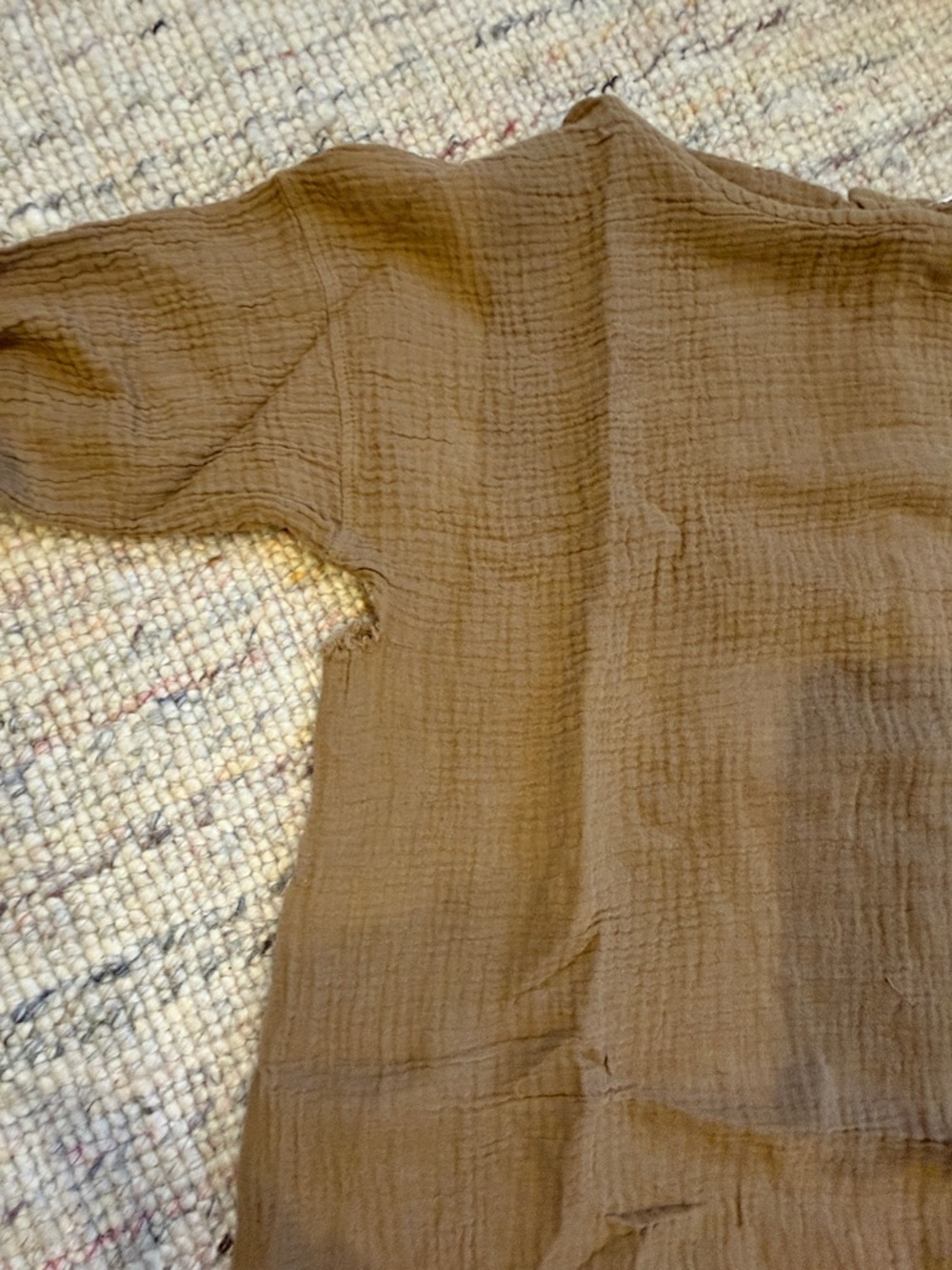 The Simple folk Women's Lightweight Brown Gauze Top 100% organic cotton - Picture 3 of 4
